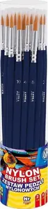 Brush set Astra 40-piece nylon brushes — assorted sizes for painting and crafts