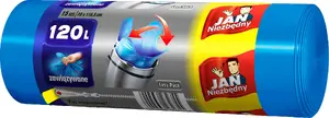 Trash bags Sarantis Worki HD Easy-pack 120 L, blue, 15 pcs (ZZAJAN038.)
