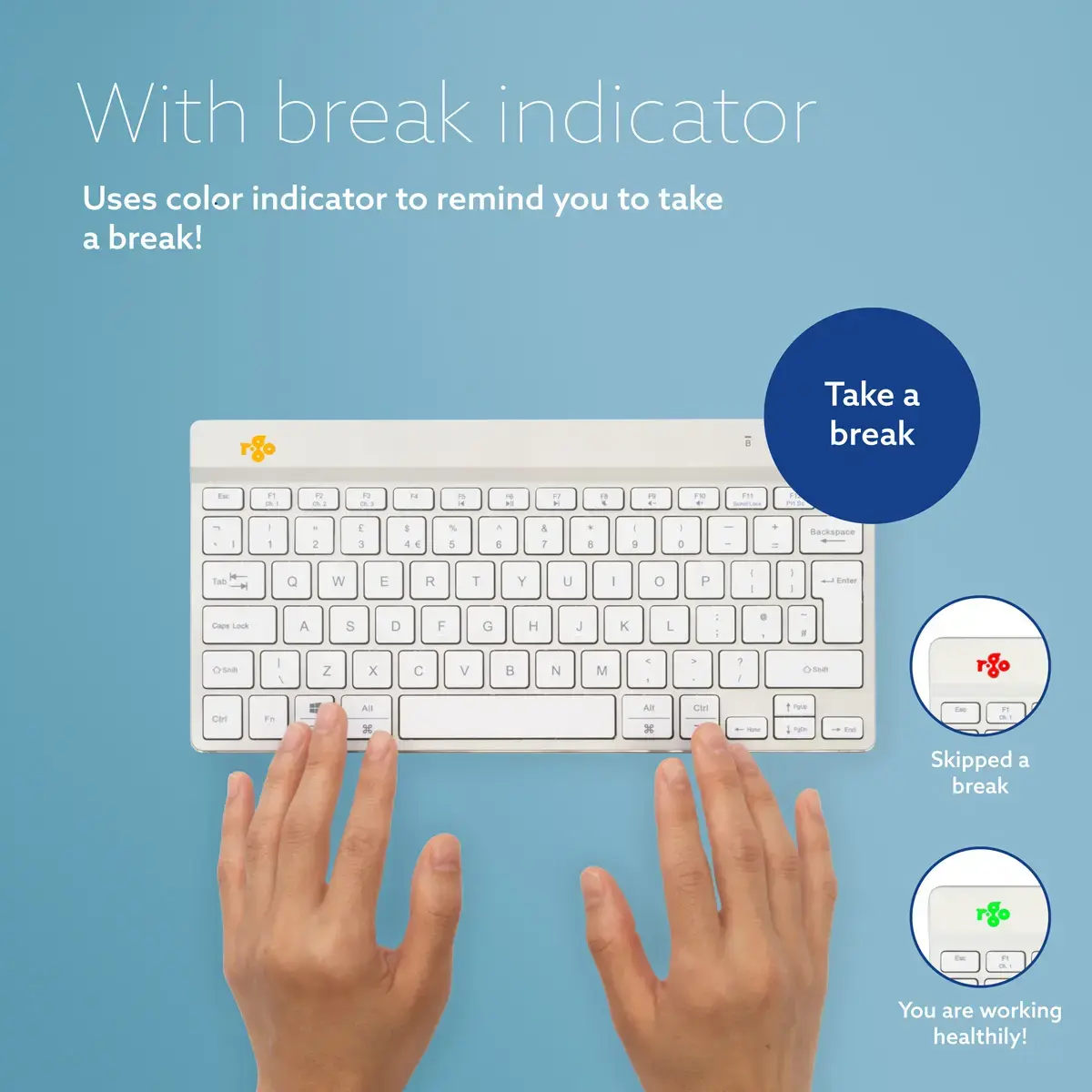 Ergonomiska tastatūra R‑GO Tools Compact Break Photo 12