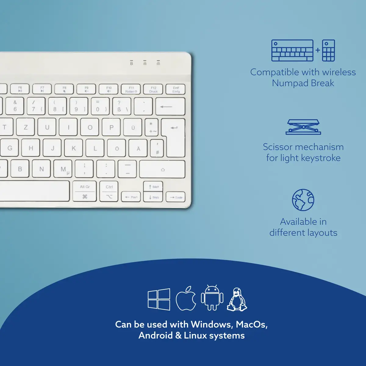 Ergonomiska tastatūra R‑GO Tools Compact Break Photo 14