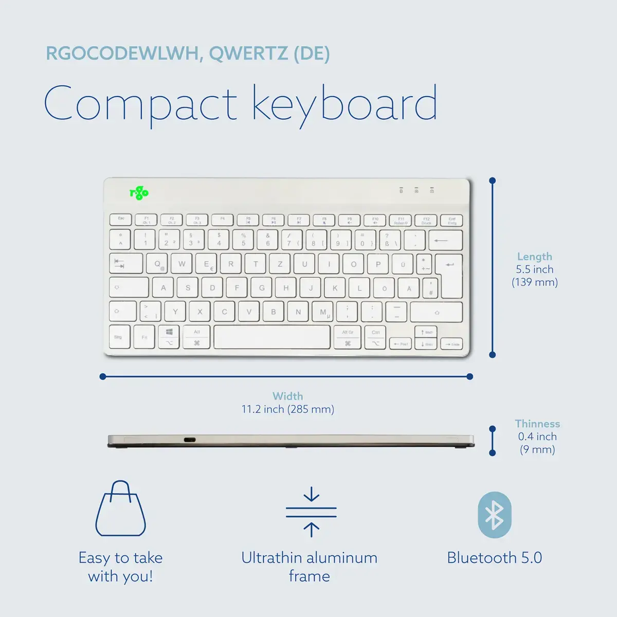 Ergonomiska tastatūra R‑GO Tools Compact Break Photo 15