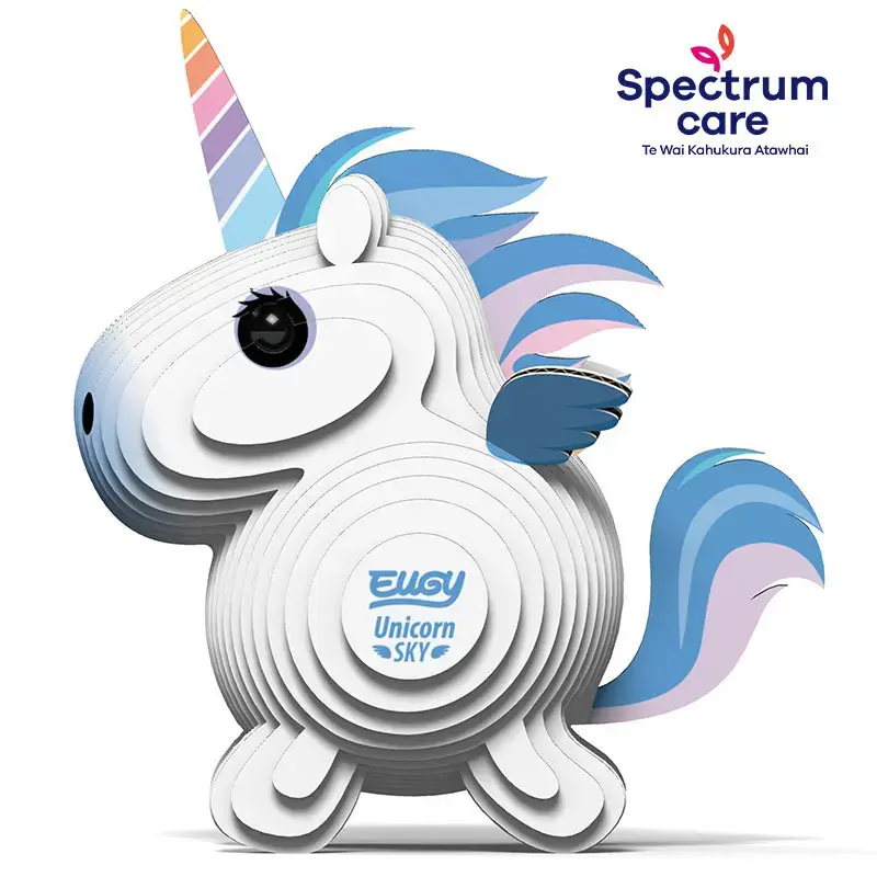 3D puzle Fat Brain Toys Eugy Unicorn Sky — 28 detaļas Photo 3