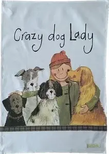 Virtuves dvielis Crocodile Creek TT39 Crazy Dog Lady Psiara