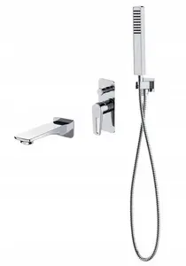 Встроенный комплект для ванны CERSANIT MILLE хром S952-037 — скрытая/подтопочная установка