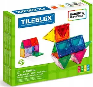 No name Tileblox Rainbow набор из 20 плиток — разноцветные строительные плитки, 20 шт.