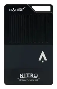 External SSD Exascend Nitro Thunderbolt 8 GB, USB Type-C, 40 Gbit/s, Black