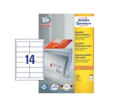 Адресные этикетки Avery Zweckform 3678, 9,7×3,7 см Photo 3