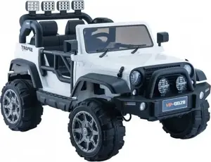 Детский электромобиль LEAN Sport Jeep HP012 белый, на аккумуляторе, одноместный