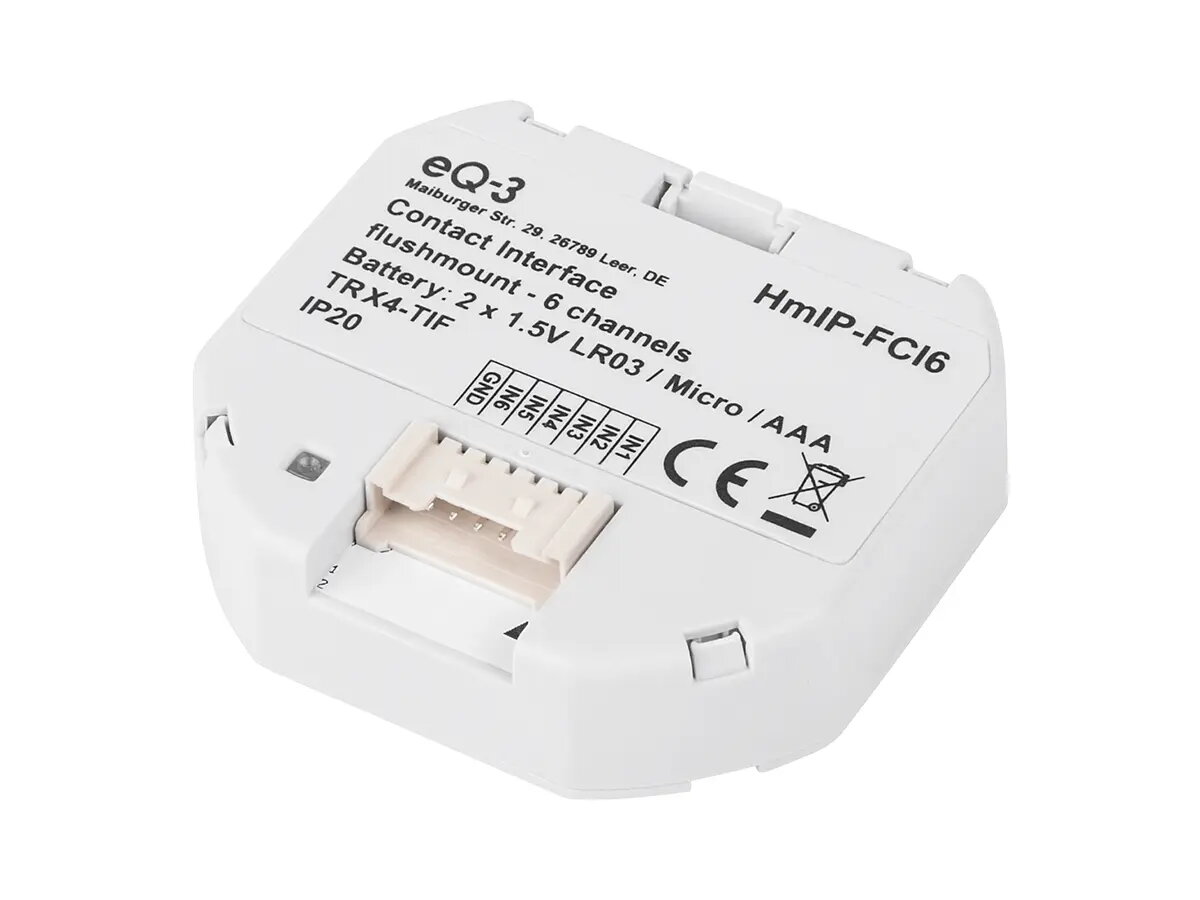 Gaismas slēdzis Homematic IP HmIP-FCI6 balts