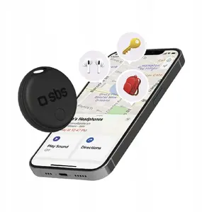SBS Track My Circle locator compatible with Apple Find My — black