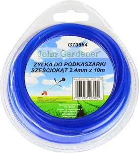 Леска для триммера GEKO G73985 шестигранная 2,4 мм × 10 м для покосов