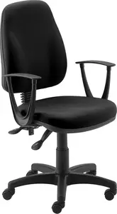 Biroja krēsls office products Paros — melns, grozāms, ar augstuma regulēšanu