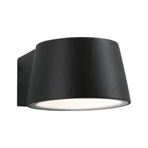 Outdoor wall light Paulmann 94452, LED non-changeable bulb 6 W, aluminium, grey, 230 V, 96×128×56 mm