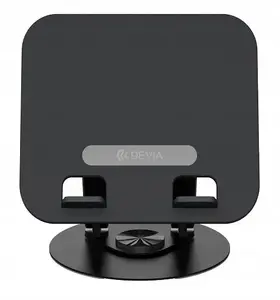 Notebook/tablet stand Skrzynkazdrewna EL238 — foldable aluminum stand with 360° rotation, black
