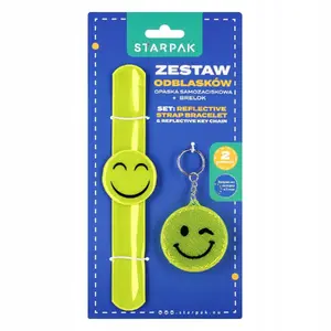 Reflective Safety Band STARPAK model STK ODB 1 – self-fastening strap with keyring, high-visibility accessory