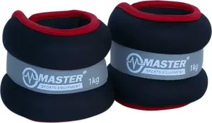 Ankle and Wrist Weight Cuffs Master 1 kg x2 — adjustable fitness ankle/wrist weights set