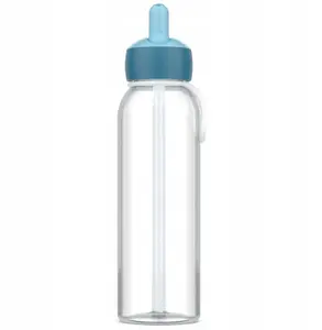 Bottle U-grow Flip-up Campus 500 ml Cool Blue — baby feeding bottle, 500 ml capacity