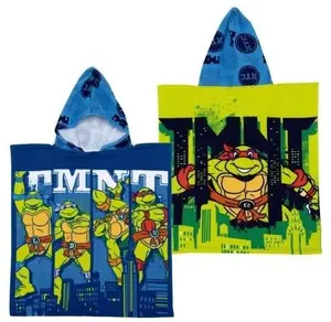 Bath Poncho Kids Euroswan Ninja – children's hooded towel poncho, absorbent bathwear