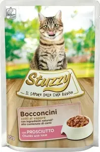 Влажный корм для кошек STUZZY STUZZY KOT 85 г — кусочки с ветчиной, пауч