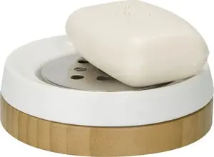 Soap dish stand Wenko twm_531521, freestanding bathroom soap holder, white
