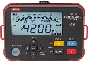 Insulation Resistance Tester AZO UT503PV for Solar Cell Strings 125–1000V CAT II / 1000V CAT III / 600V