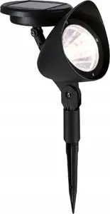 Outdoor solar spotlight Paulmann SOLENA with dusk sensor, 2 lm, 3000K, IP44, black
