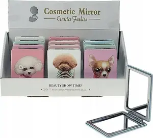 Cosmetic mirror Donegal 8.5×6 cm, compact hand/vanity mirror, pack of 12
