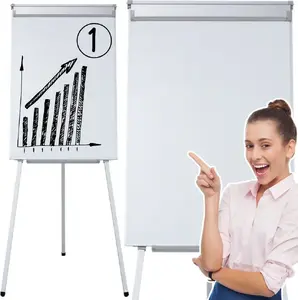 Magnetic Flipchart Board on Tripod LEANToys 70×100 cm — whiteboard surface, magnetic