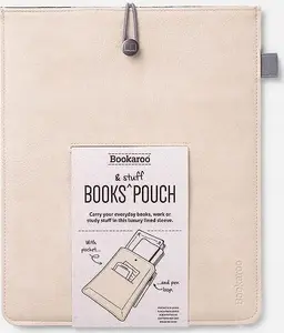 Book cover TEKA Bookaroo Books & Stuff — cream book sleeve for paperback and hardcover