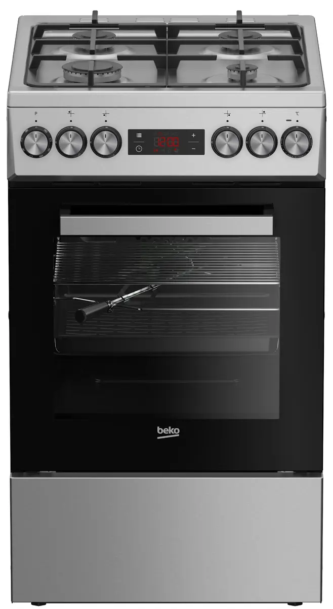 Brīvi stāvoša plīts Beko FSMT52336DXDT Nerūsējošais