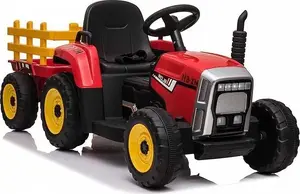 Электрический трактор для катания LEAN Sport XMX611 с прицепом, красный