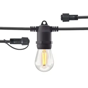 String light Avanca HBEW-0105, 5 m, 10 warm-white lamps, 12 V, 7 W, outdoor, black