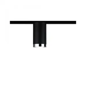 Rail lighting spot Paulmann Tube GU10, 1‑bulb, round plafond, dimmable, black/chrome