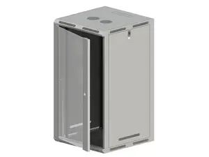 Wall-mounted rack Q-LANTEC SW-18U-600-600-N-DSJ-OP-RP-B-S — 18U, 900×600×570 mm, IP20, key lock, grey