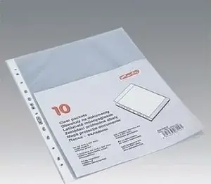 Clear A4 Plastic Document Sleeves HERLITZ pack of 10, transparent, for A4 paper