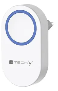 Doorbell chime TECHLY I-BELL-RING05R, wireless 433.92 MHz, 180 m range, white, AC 230 V