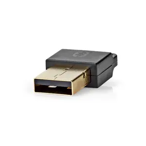 Сетевой Bluetooth USB-адаптер Nedis BLDO100V5BK — интерфейс Bluetooth, питание от USB, 3 Мбит/с, чёрный