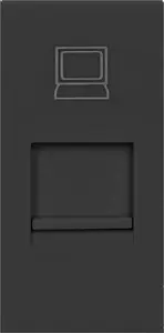 Модульная розетка RJ45 ORNO NOEN OR-GM-9010/B/RJ45, RJ45 Cat 5e, 22.5×45 мм, чёрная