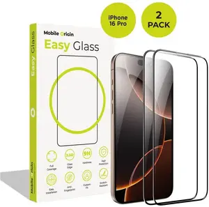 Aizsargstikls 2 gab. iPhone 16 Pro, MOBILE ORIGIN EasyGlass