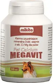 Tablet supplement MIKITA PET-CALCIUM /MEGAVIT/ 50 tablets — pet calcium supplement