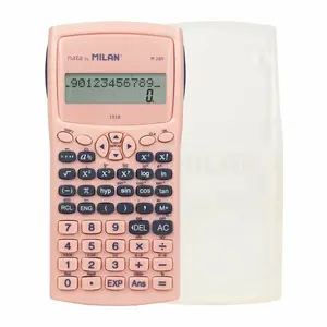 Scientific calculator TEKA Milan M240, desktop, 12-digit, 2-line display, battery/solar, pink