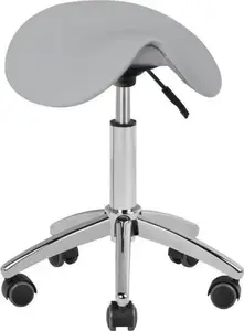 Cosmetic Stool Activeshop AM-302 gray — universal adjustable salon seat