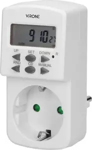 Elektroniskais programmējams taimeris ORNO DT-2(GS) MINI 1800W 8A 10 programmas Schuko