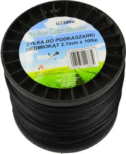 Pītā aukla GEKO G73990 septiņstūra 2,7 mm × 100 m zāles trimmeriem