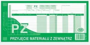 Document pad Michalczyk & Prokop Przyjęcie materiału z zewnątrz 1/3 A3 80 sheets (352-8)