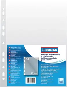 Document sleeves Donau DONAU A4 PP 75 µm clear pack of 10