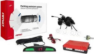 Autostāvvietas sensoru komplekts Amio AMI-02283 — 4 balti LED COB sensori aizmugures rādīšanai