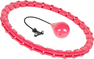Fitness hula hoop Rebel Active Smart Hula Hop 50 cm with massage bumps and weighted ring, pink