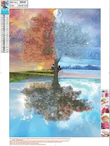 Diamond Painting Kit Centrum Mozaika 5D 30x40 cm Seasons (model 89630)