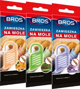 Moth-repellent cedar hanging sachet BROS B080 — cedar oil fragrance, wardrobe and storage protection